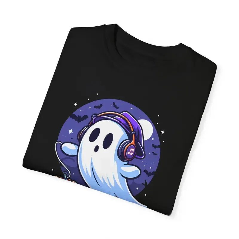 Ghost with Headphones Comfort Colors Tee
