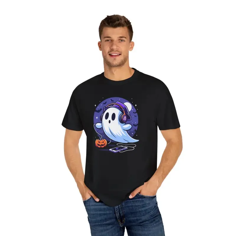 Ghost with Headphones Comfort Colors Tee