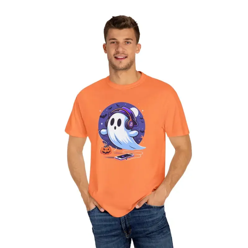Ghost with Headphones Comfort Colors Tee