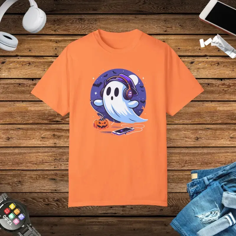 Ghost with Headphones Comfort Colors Tee