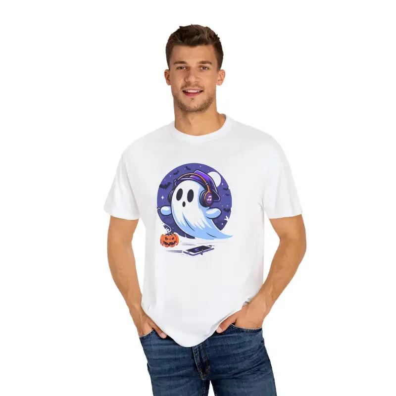 Ghost with Headphones Comfort Colors Tee
