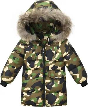 Girls Boys Down Cotton Coats Padded Jacket Thick Winter Cotton Puffer Coat Jacket Boys Girls Coat Snow Suit Clothes