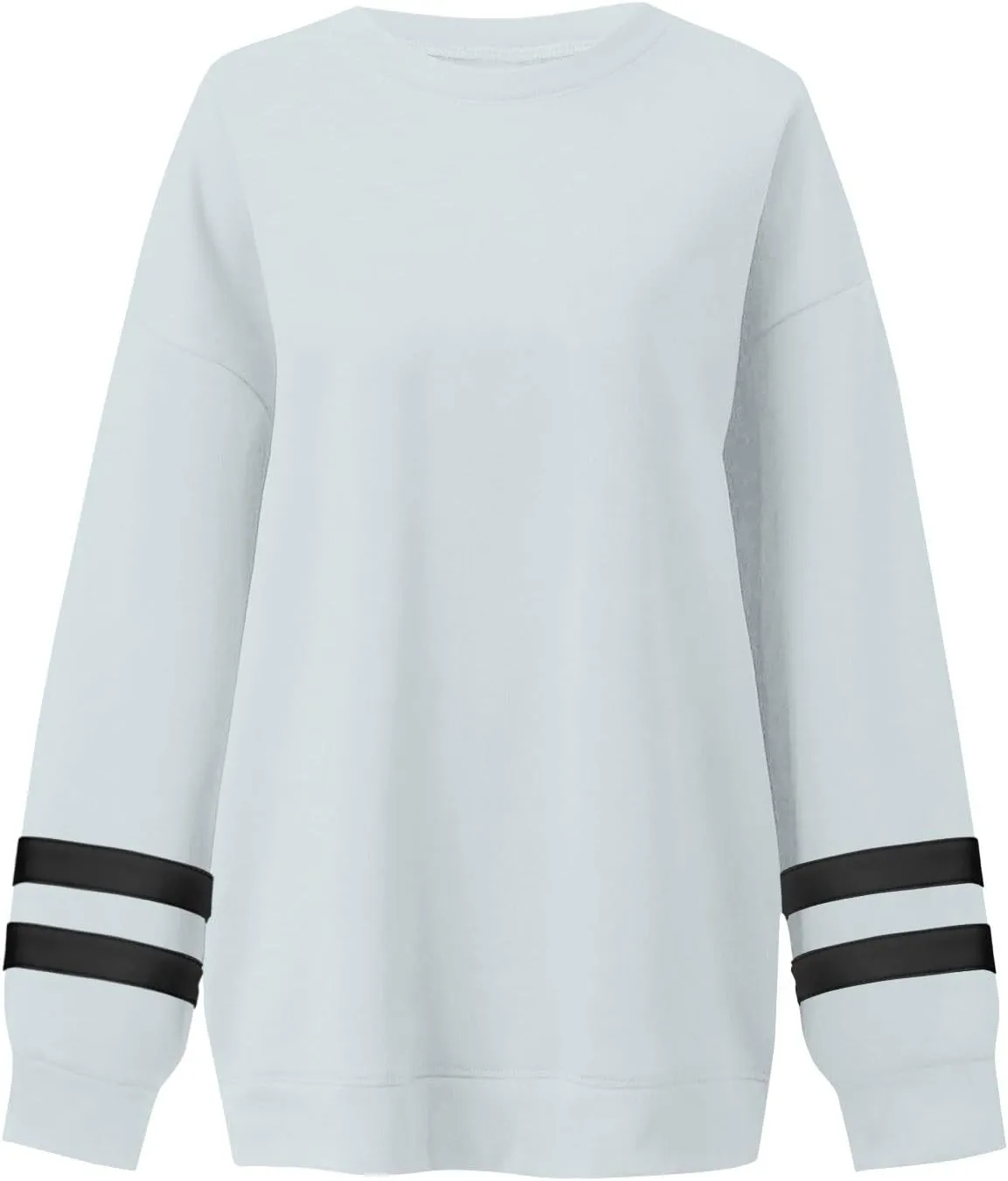 GOFULY Crewneck Sweatshirt For Women Trendy Plus Size Shirts Long Sleeve Oversized Sweatshirts Fall Winter Solid Pullover