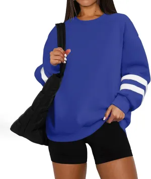 GOFULY Crewneck Sweatshirt For Women Trendy Plus Size Shirts Long Sleeve Oversized Sweatshirts Fall Winter Solid Pullover