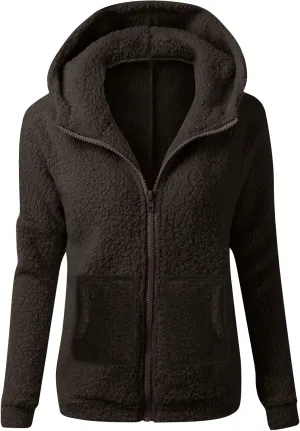 GOFULY Womens Hoodies Zip Up Western Fleece Lined Fall Winter Coats Plus Size Sharpa Jackets Lightweight With Pocket Clothes