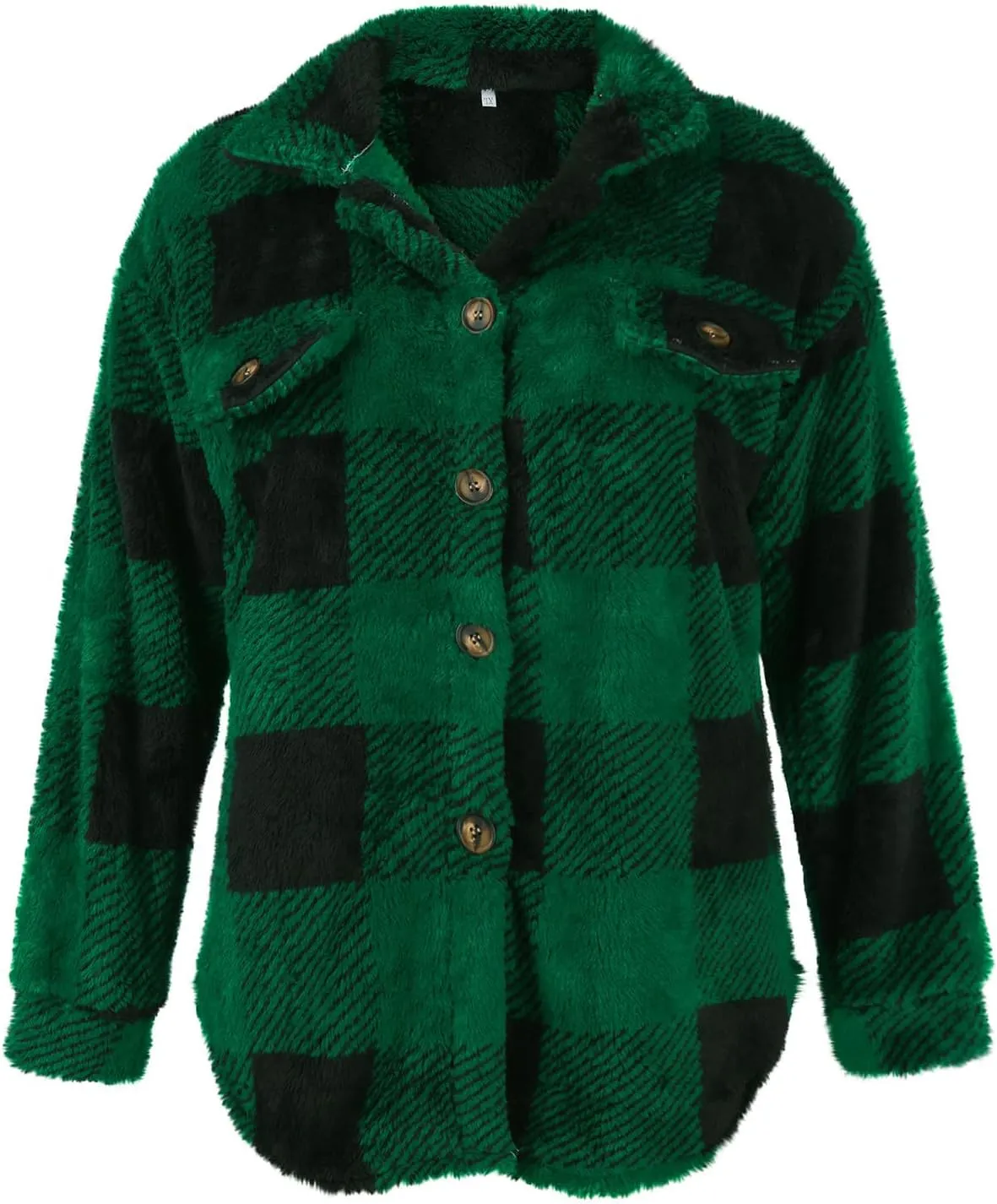 GOFULY Womens Winter Coats Casual Fuzzy Fleece Hoodies Button up Fall Sherpa Jackets Warm Plaid Cardigans Trendy Outerwear