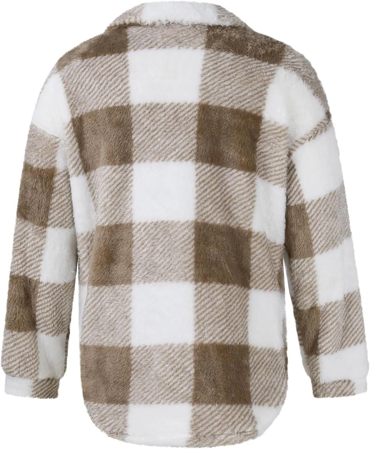 GOFULY Womens Winter Coats Casual Fuzzy Fleece Hoodies Button up Fall Sherpa Jackets Warm Plaid Cardigans Trendy Outerwear
