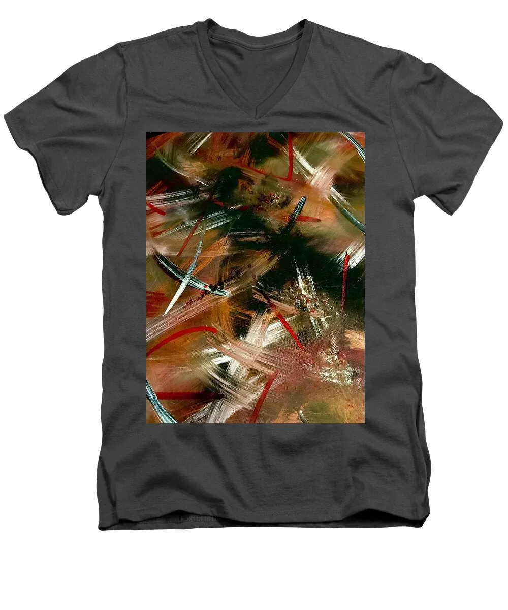 Gold Feather 1 - Men's V-Neck T-Shirt