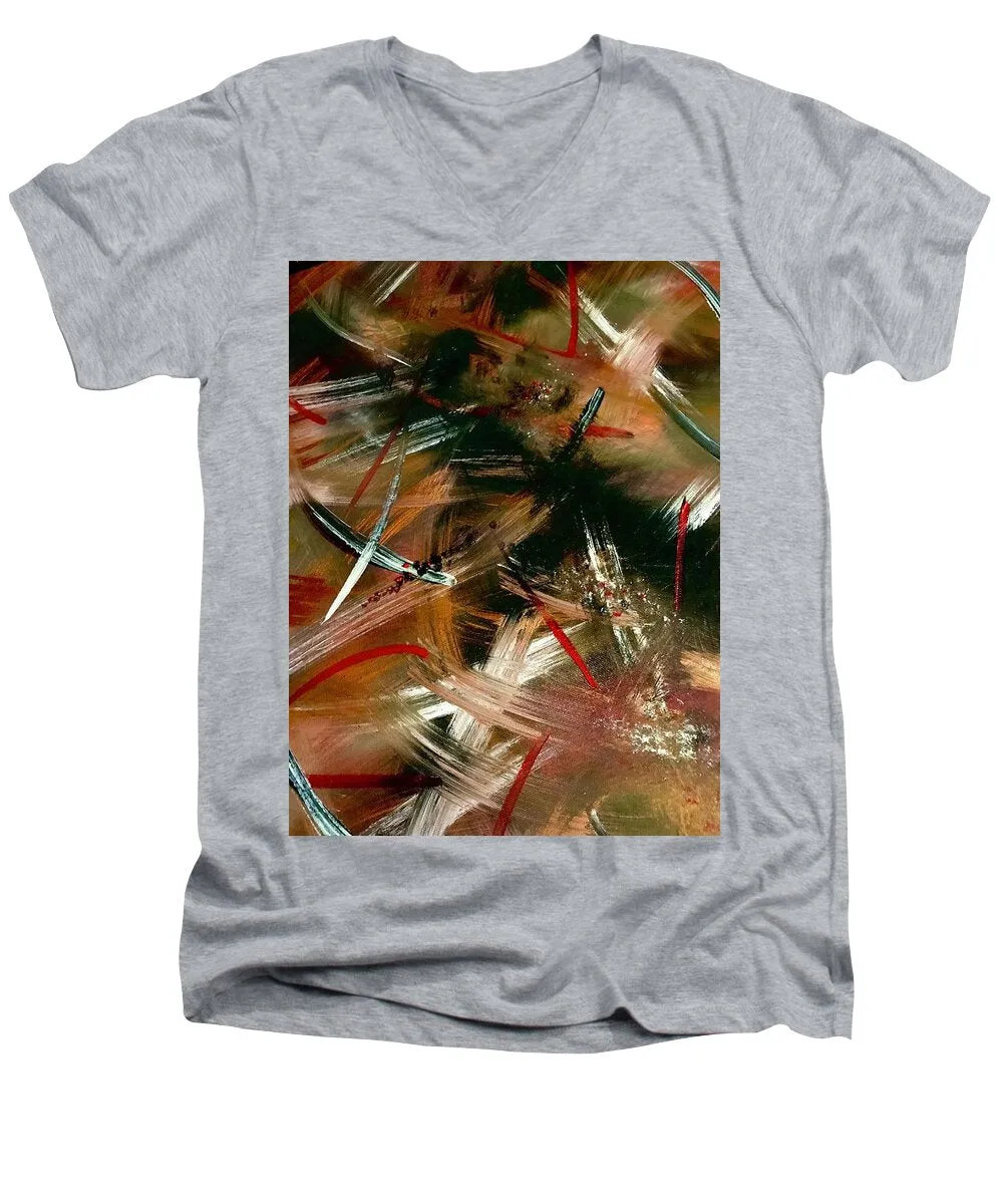 Gold Feather 1 - Men's V-Neck T-Shirt