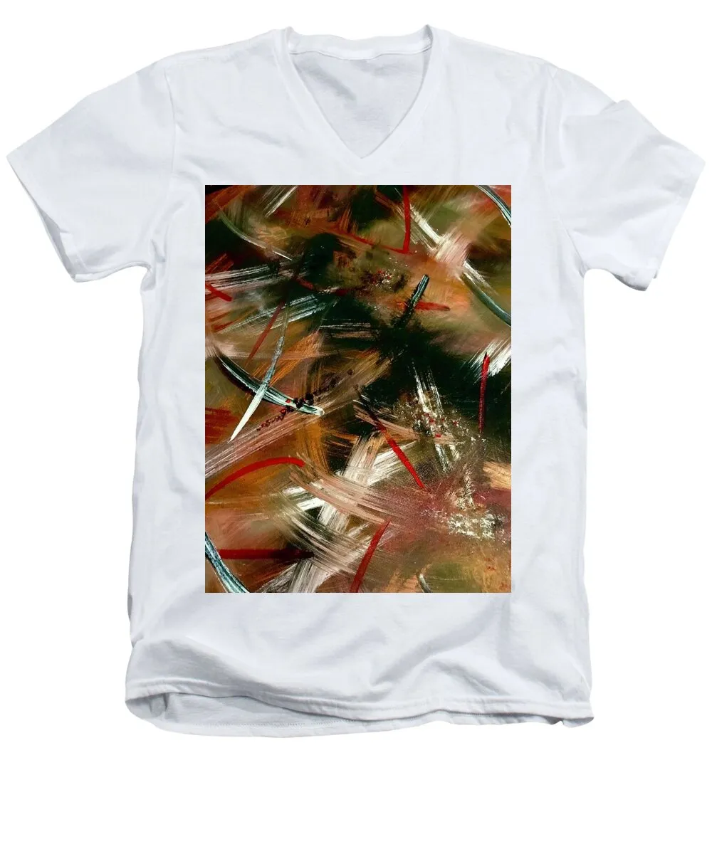 Gold Feather 1 - Men's V-Neck T-Shirt