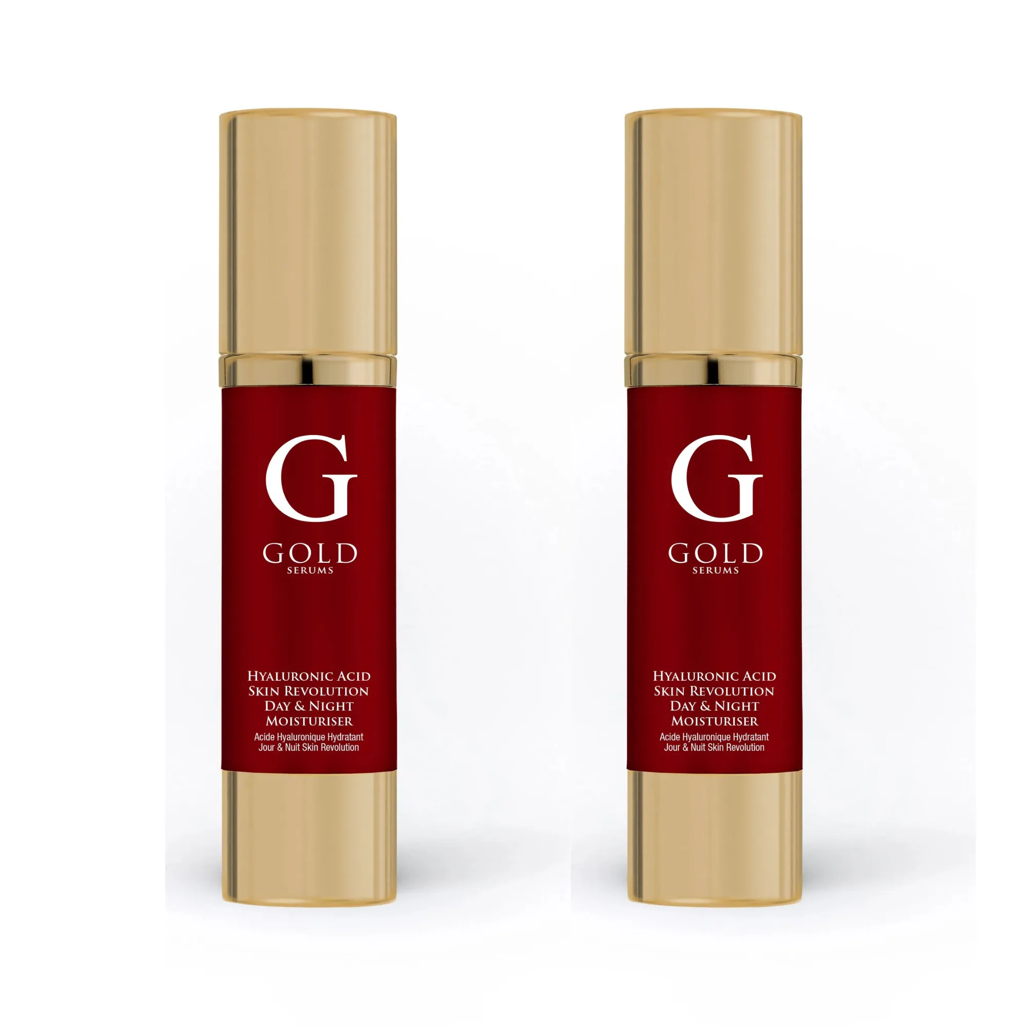 Gold Serums Hyaluronic Acid Skin Revolution Day & Night Moisturiser 50ml Twin Value Savings Pack