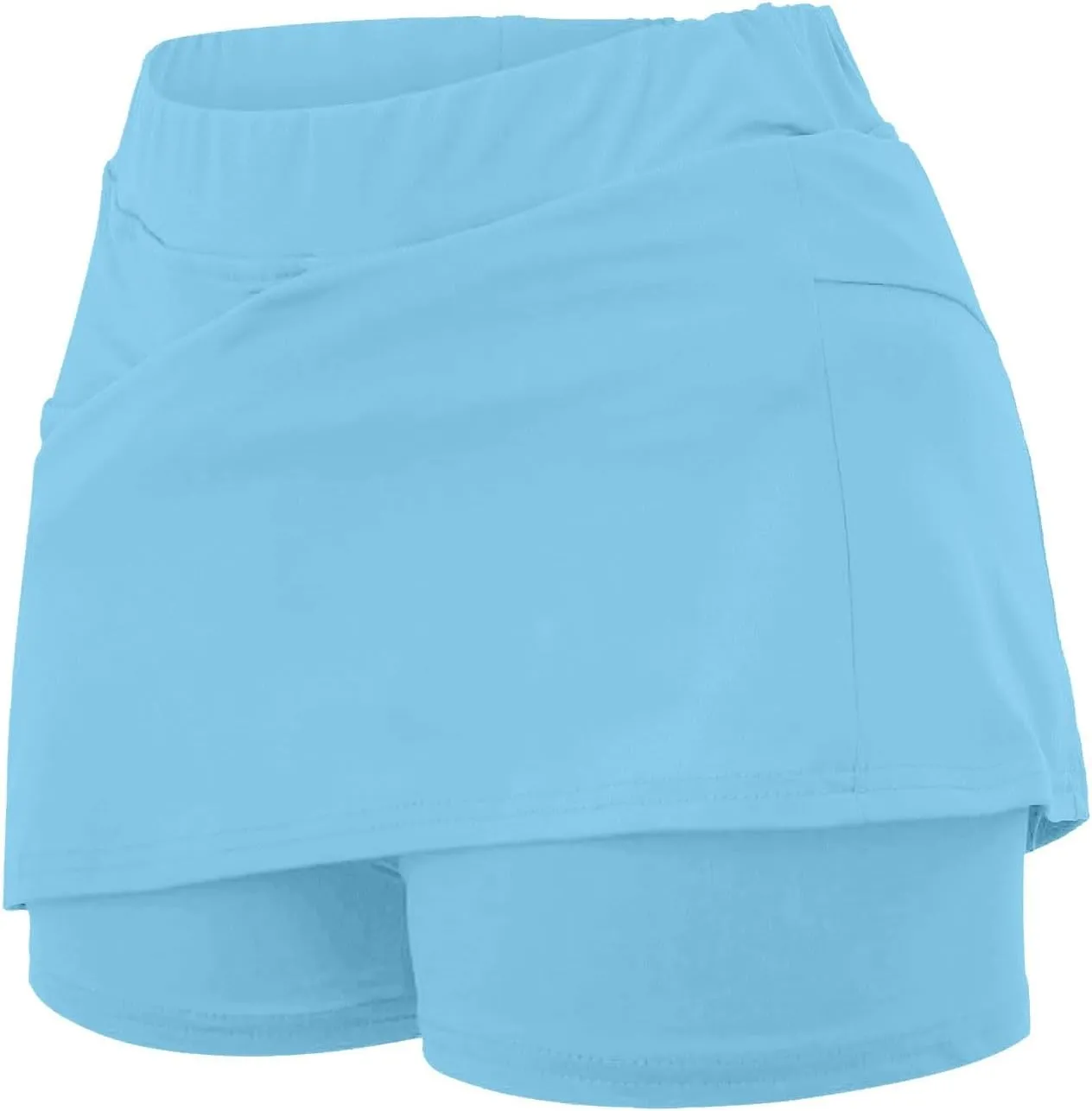 Golf Skirts for Women with Shorts Long Womens Running Shorts 5 inch Inseam no Liner Black Skirt for Women Cotton