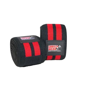 Gorilla Wear Knee Wraps - Black/Red
