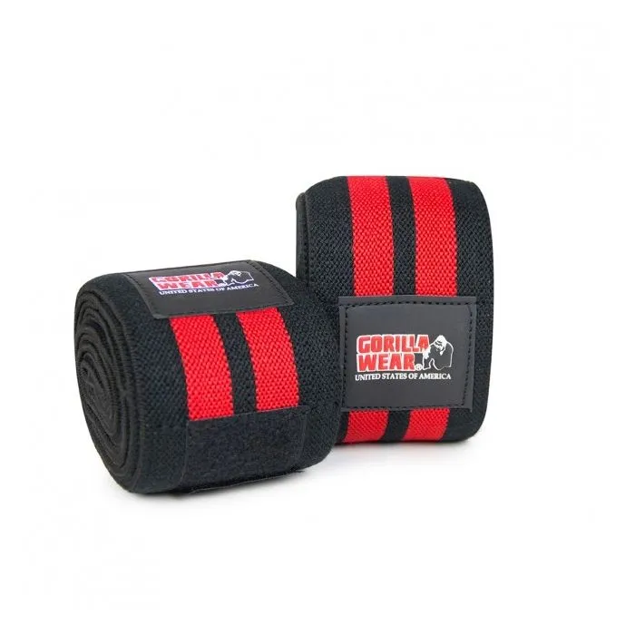 Gorilla Wear Knee Wraps - Black/Red
