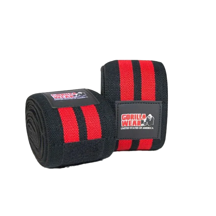 Gorilla Wear Knee Wraps - Black/Red