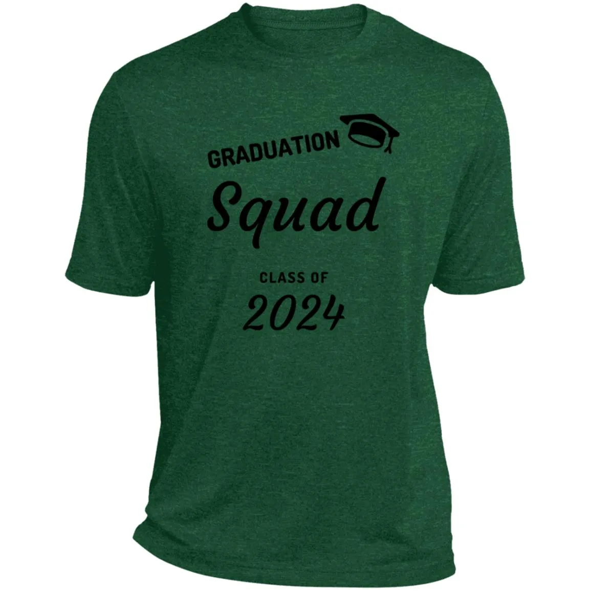 Grad Squad 2024 Black CLOSEOUT - ST360 Heather Performance Tee