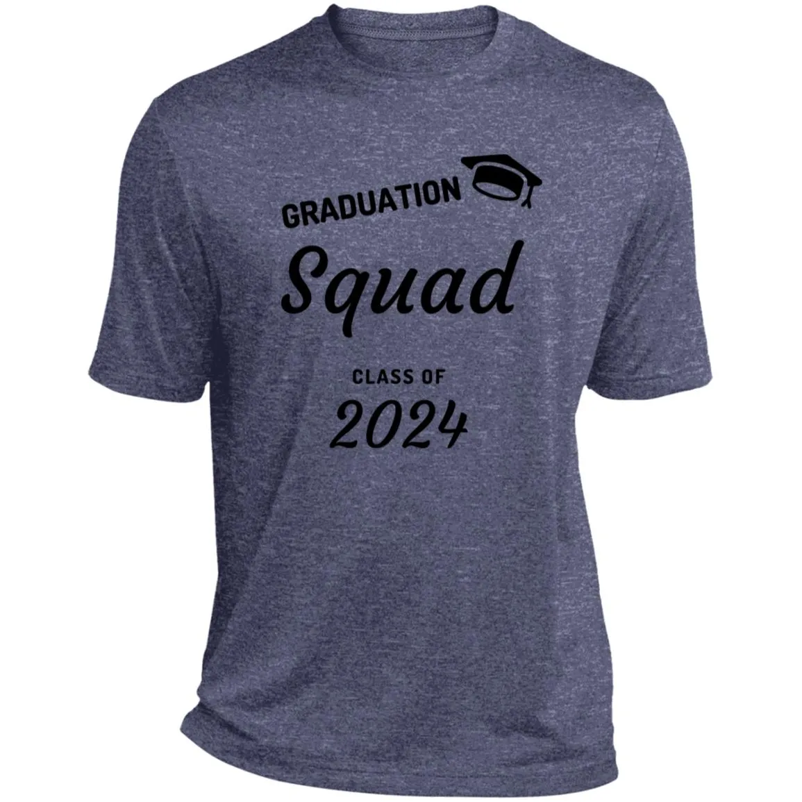Grad Squad 2024 Black CLOSEOUT - ST360 Heather Performance Tee