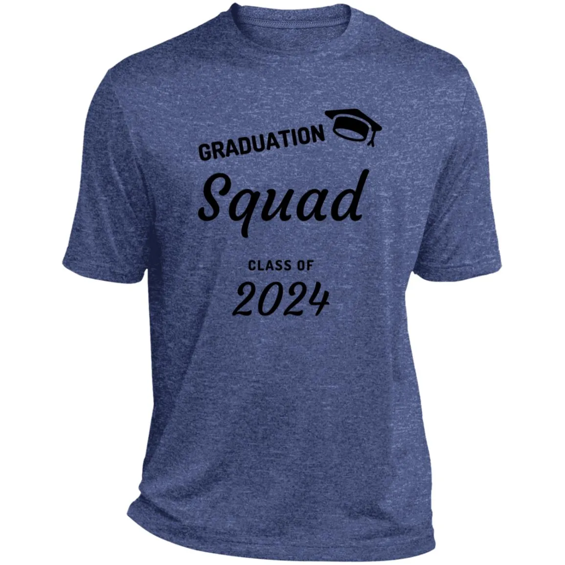 Grad Squad 2024 Black CLOSEOUT - ST360 Heather Performance Tee
