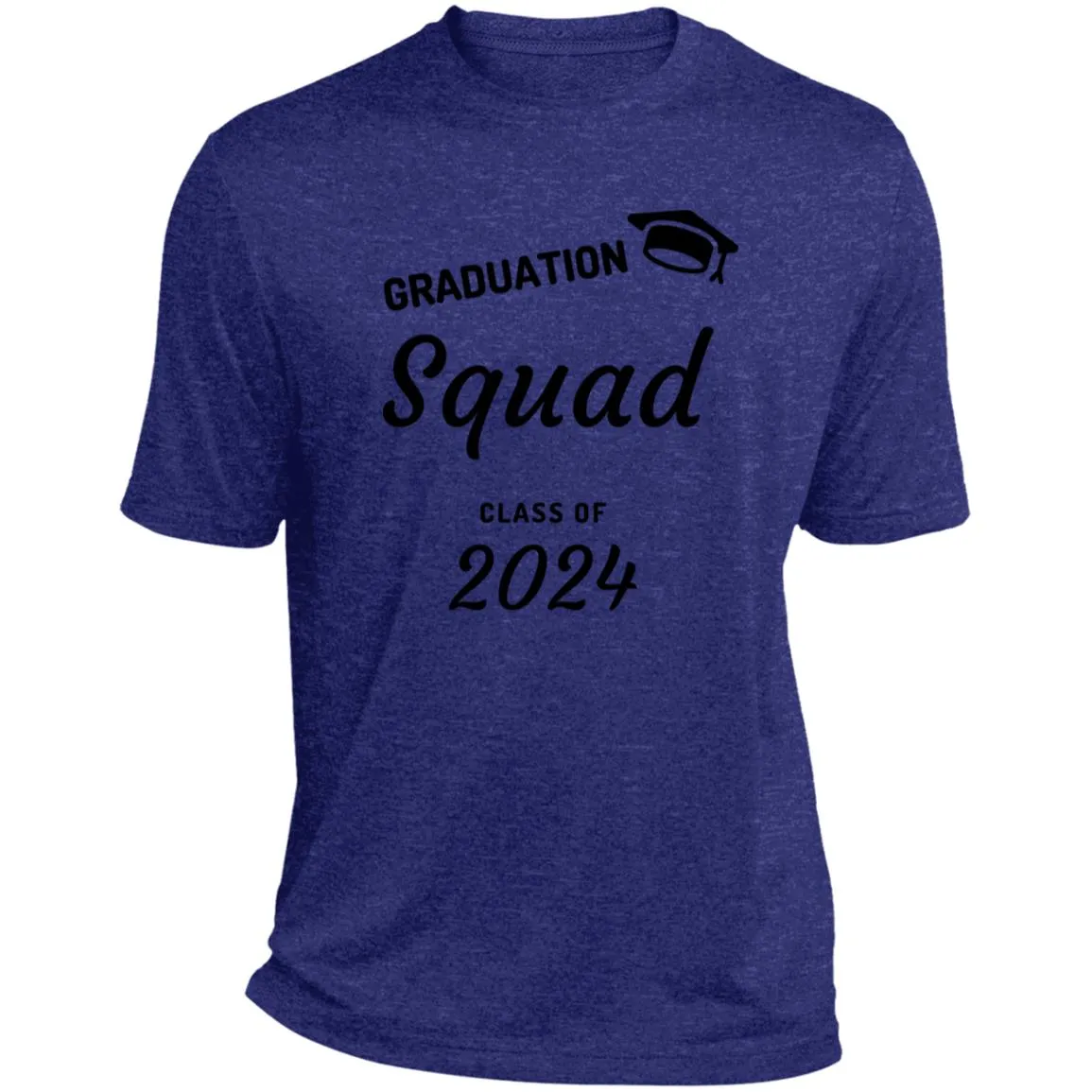 Grad Squad 2024 Black CLOSEOUT - ST360 Heather Performance Tee