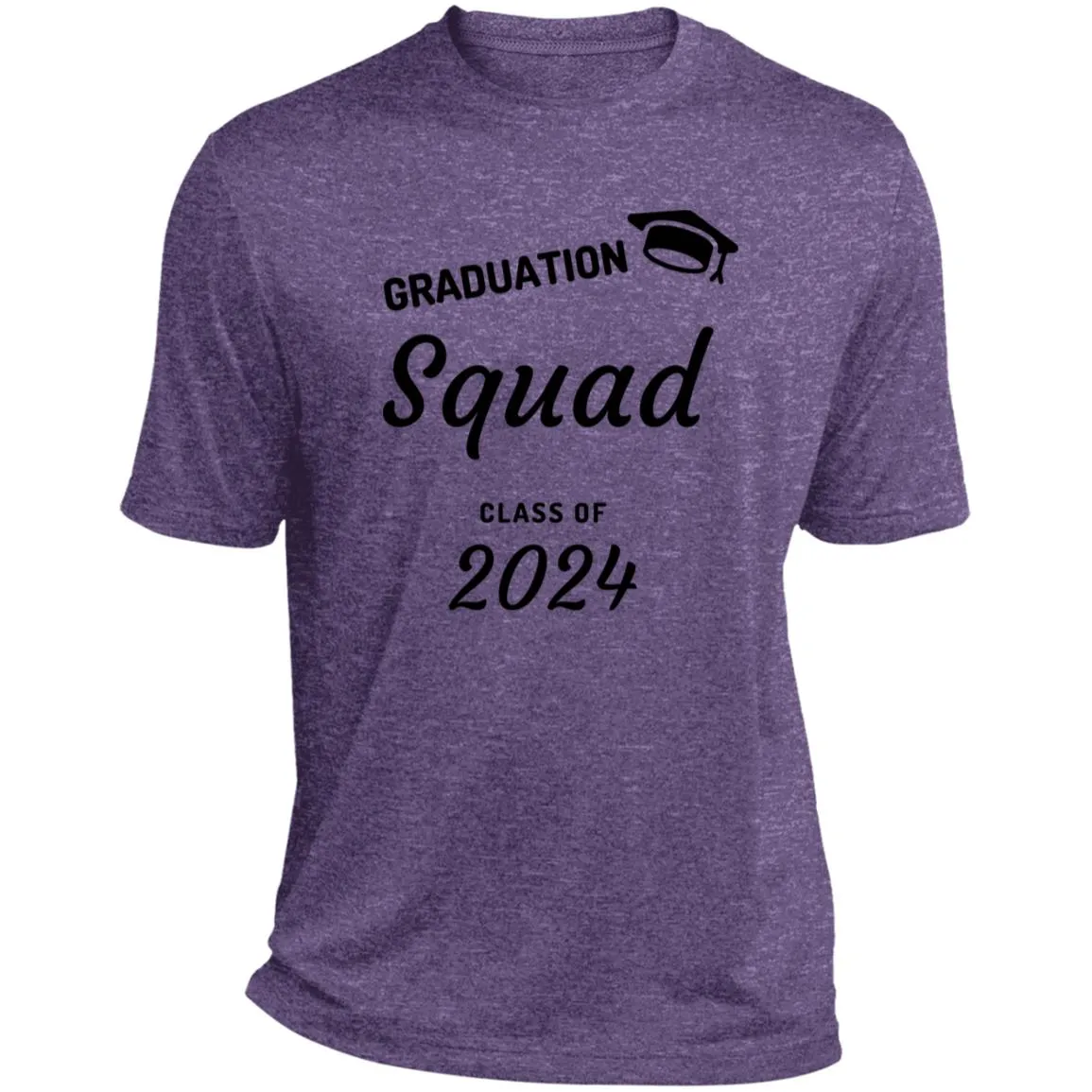 Grad Squad 2024 Black CLOSEOUT - ST360 Heather Performance Tee