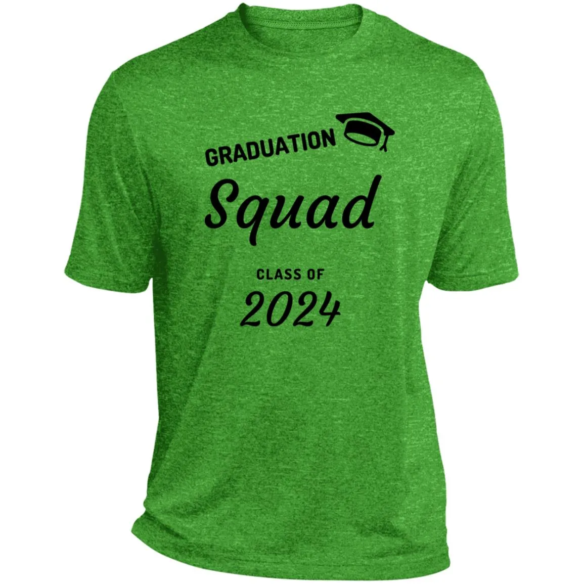 Grad Squad 2024 Black CLOSEOUT - ST360 Heather Performance Tee