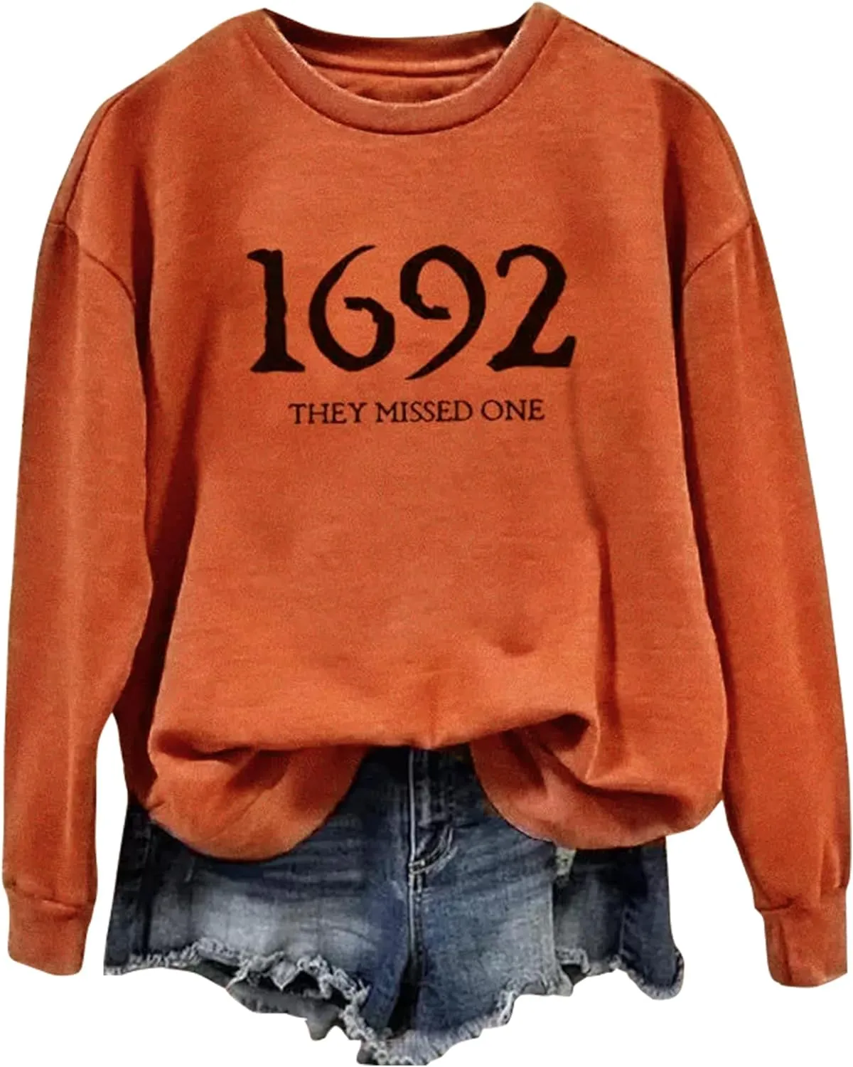 GREFLYING Halloween Sweatshirt for Women Sanderson Witch Museum Graphics Shirts Tops Reverse Tie Dye Rainbow Sweatshirt
