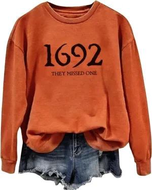 GREFLYING Halloween Sweatshirt for Women Sanderson Witch Museum Graphics Shirts Tops Reverse Tie Dye Rainbow Sweatshirt