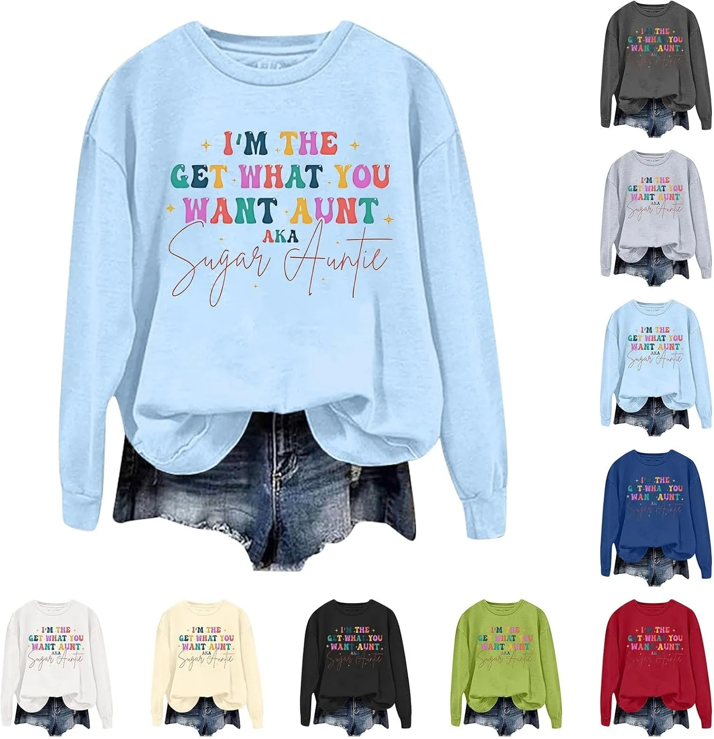 He's Hunting Sweatshirt, Women Letter Print Crewneck Sweatshirts 2024 Trendy Oversized Casual Long Sleeve Pullover