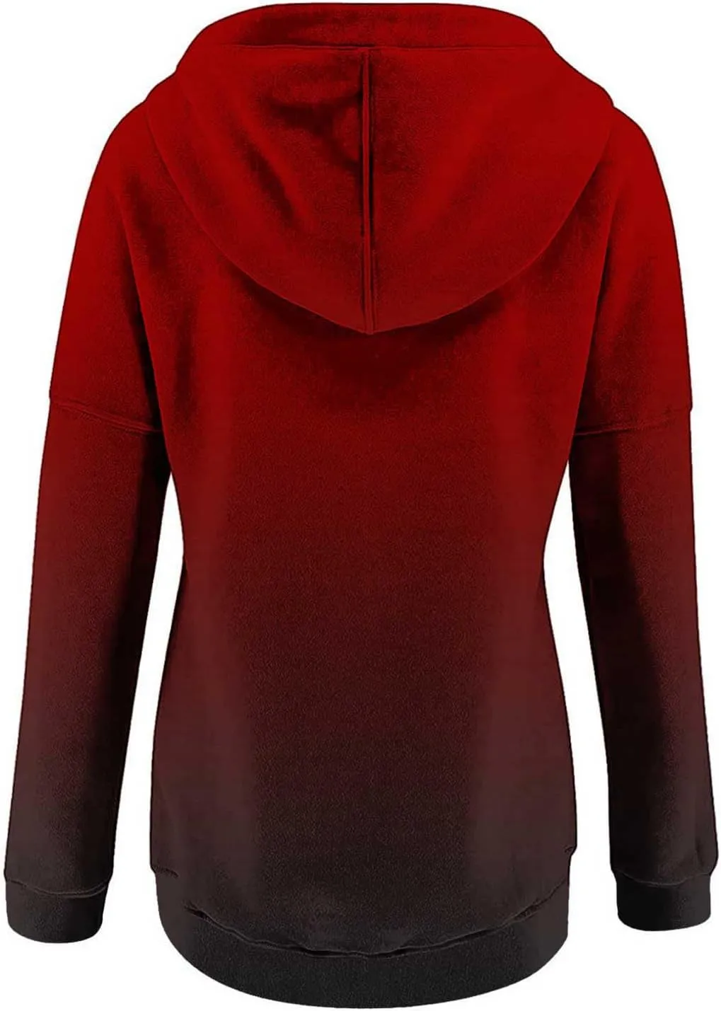 hlysgo Womens Fall Fashion 2024 Hoodies Casual Oversized Sweatshirt Long Sleeve 1/4 Button Up Pullover Gradient Hoodie