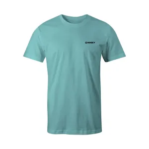 Hooey Men's Zenith Hooey Logo T-Shirt Turquoise with Cream