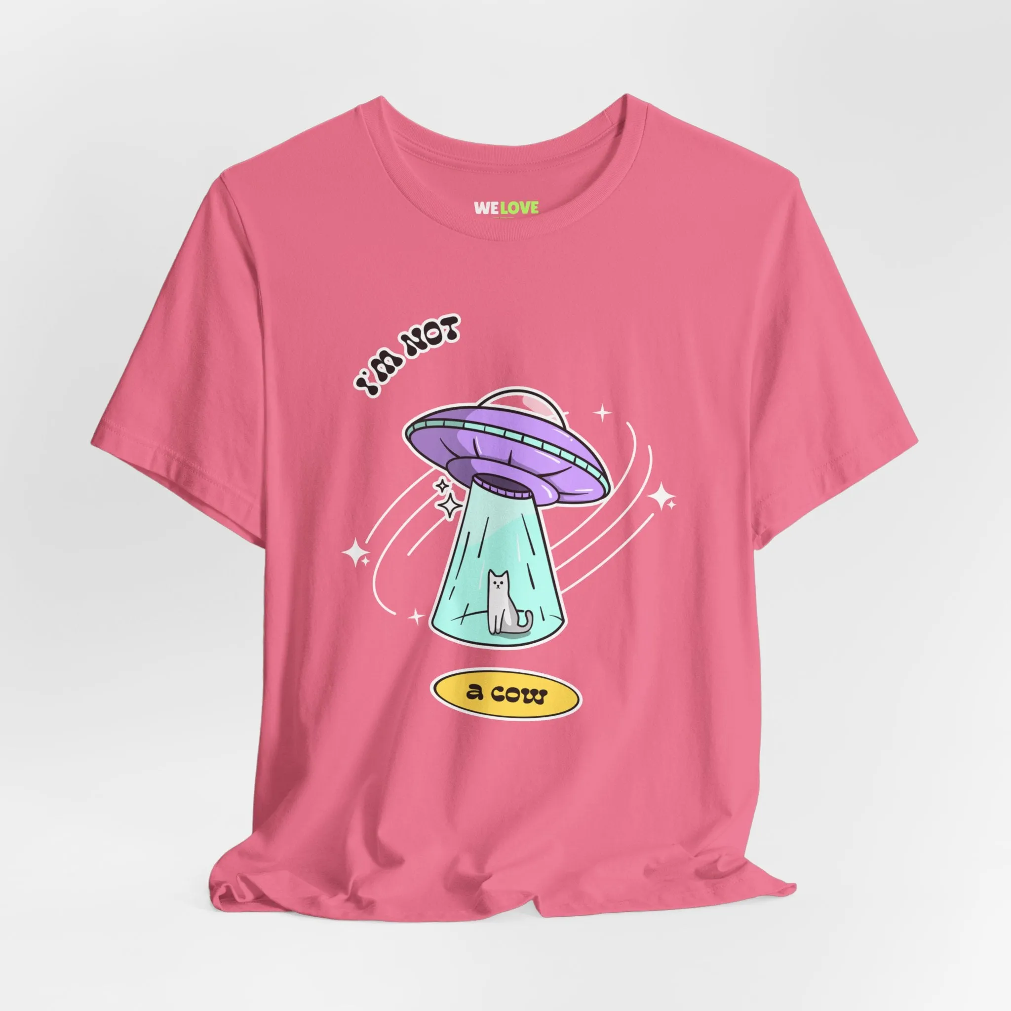 I Am Not A Cow Cat UFO Sci-Fi T-Shirt