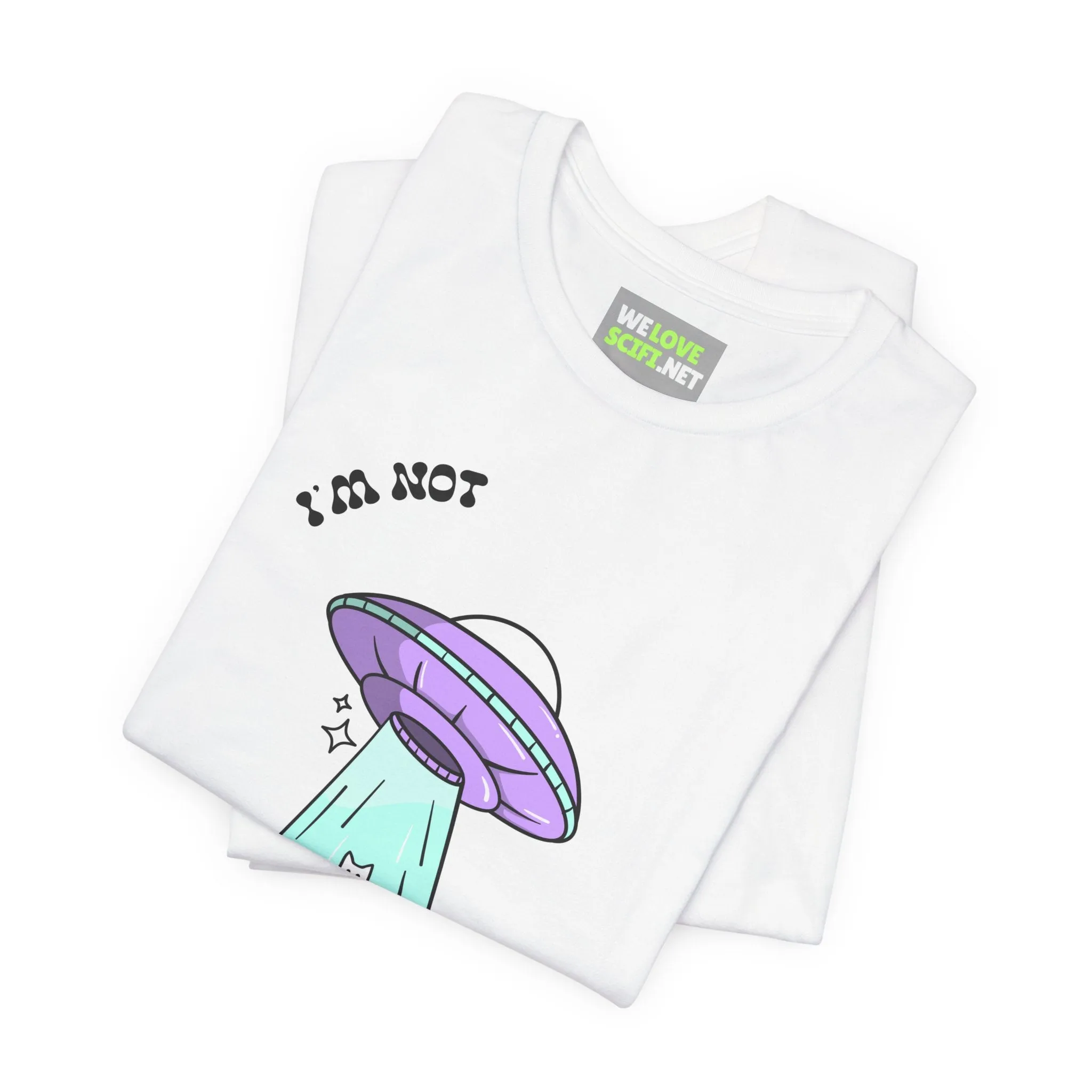 I Am Not A Cow Cat UFO Sci-Fi T-Shirt