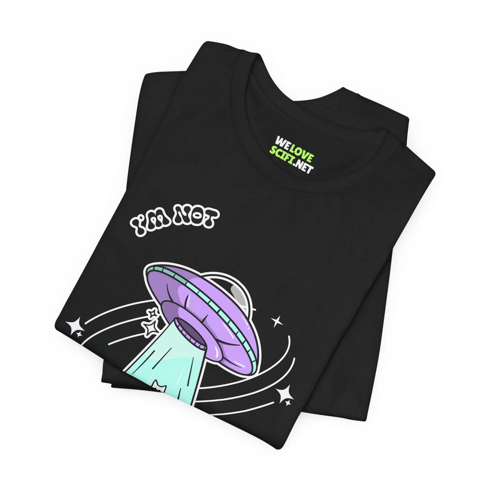 I Am Not A Cow Cat UFO Sci-Fi T-Shirt