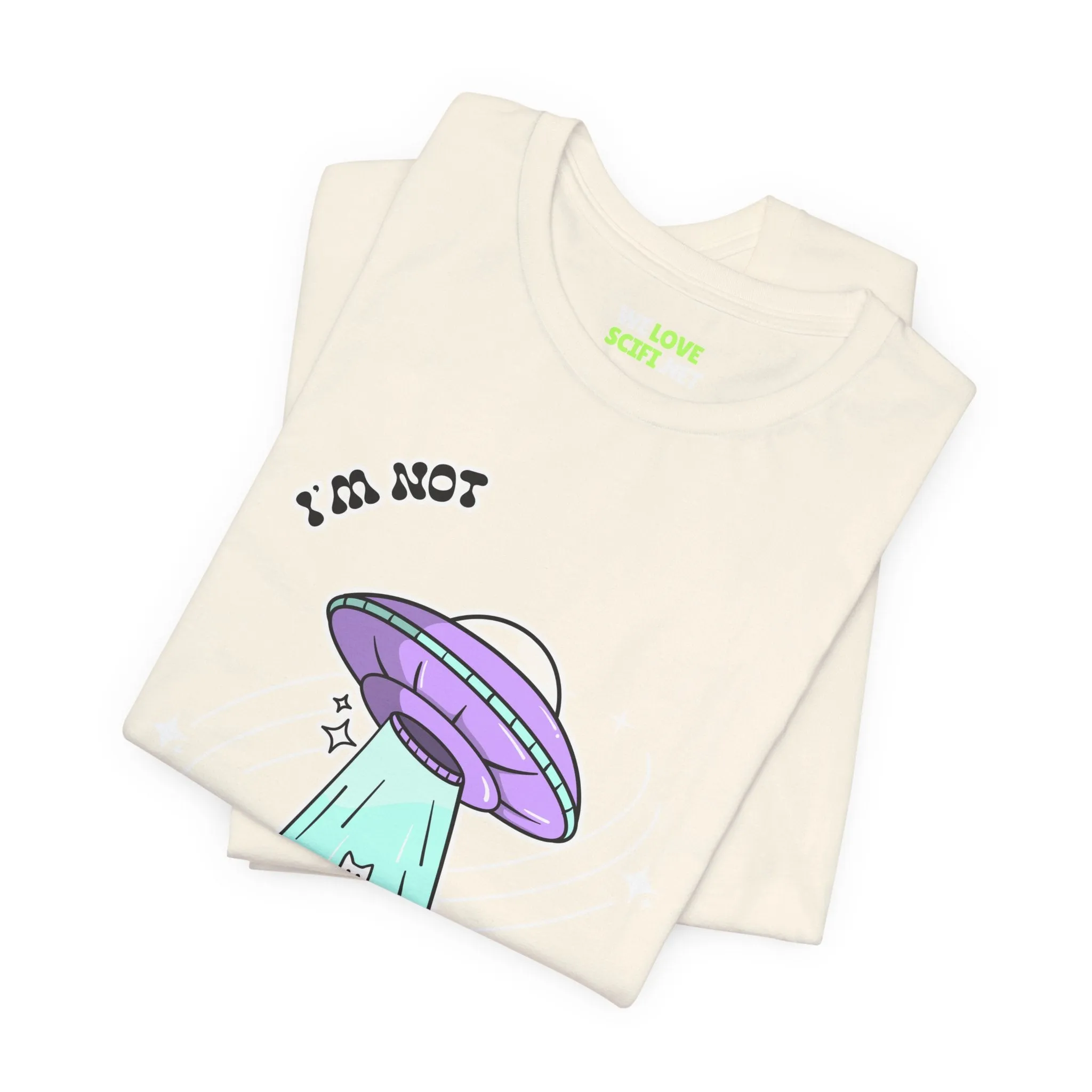 I Am Not A Cow Cat UFO Sci-Fi T-Shirt