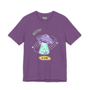 I Am Not A Cow Cat UFO Sci-Fi T-Shirt