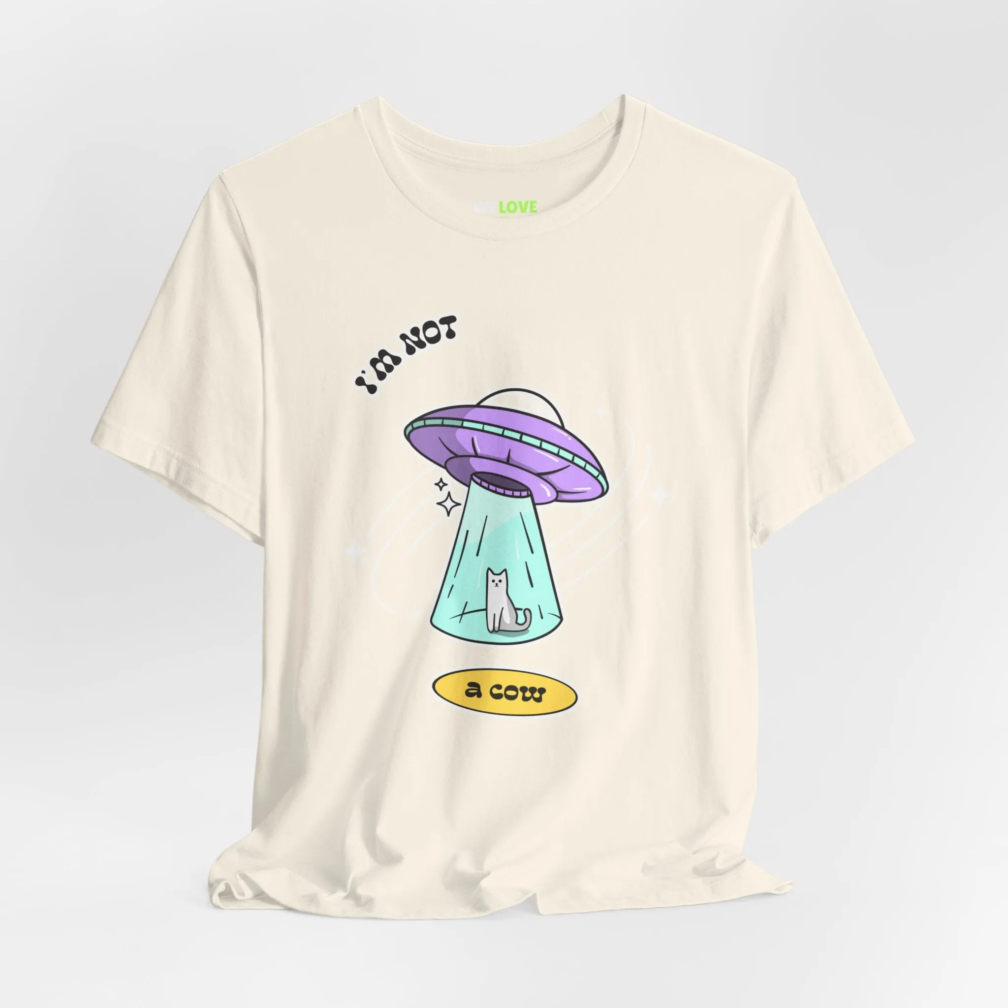 I Am Not A Cow Cat UFO Sci-Fi T-Shirt