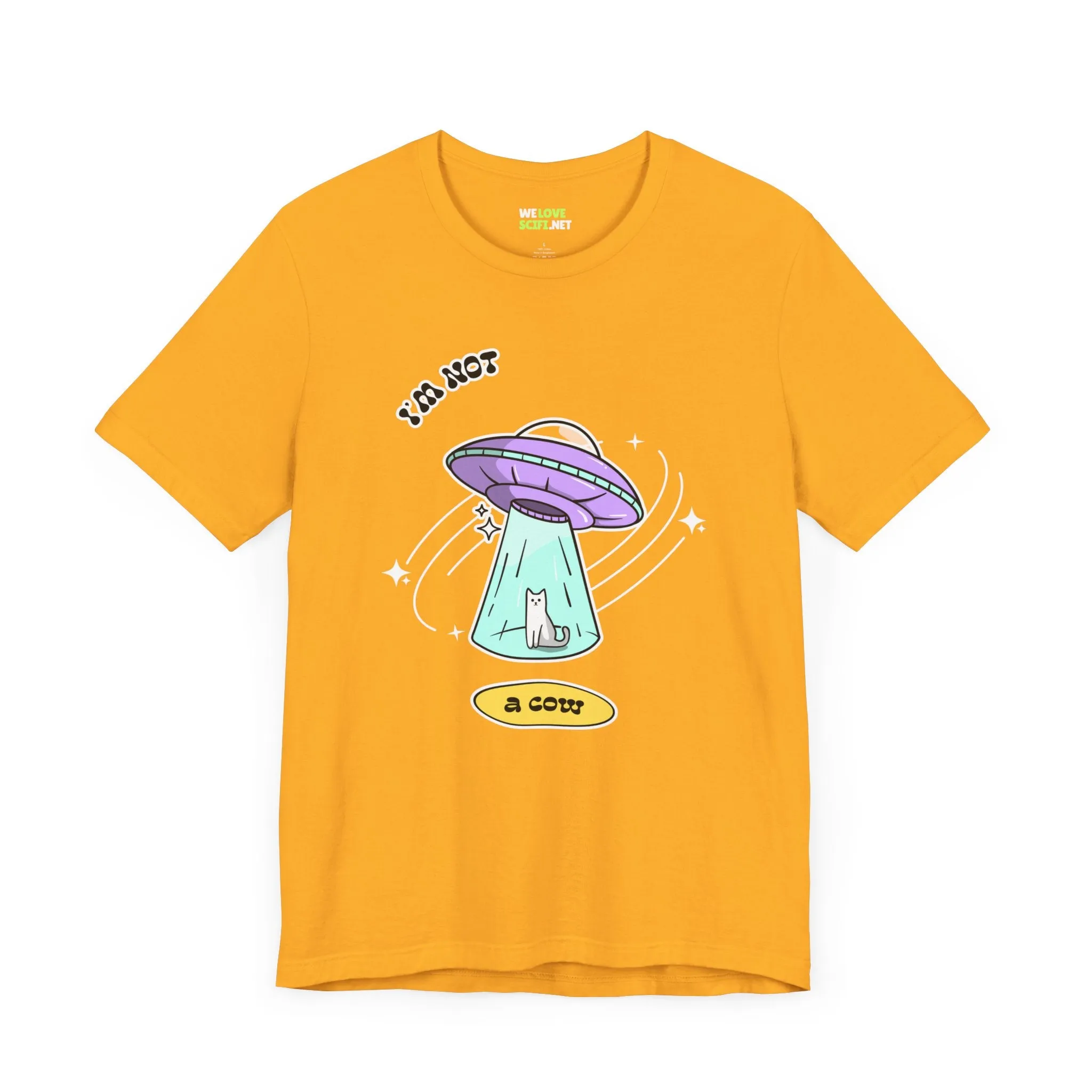 I Am Not A Cow Cat UFO Sci-Fi T-Shirt