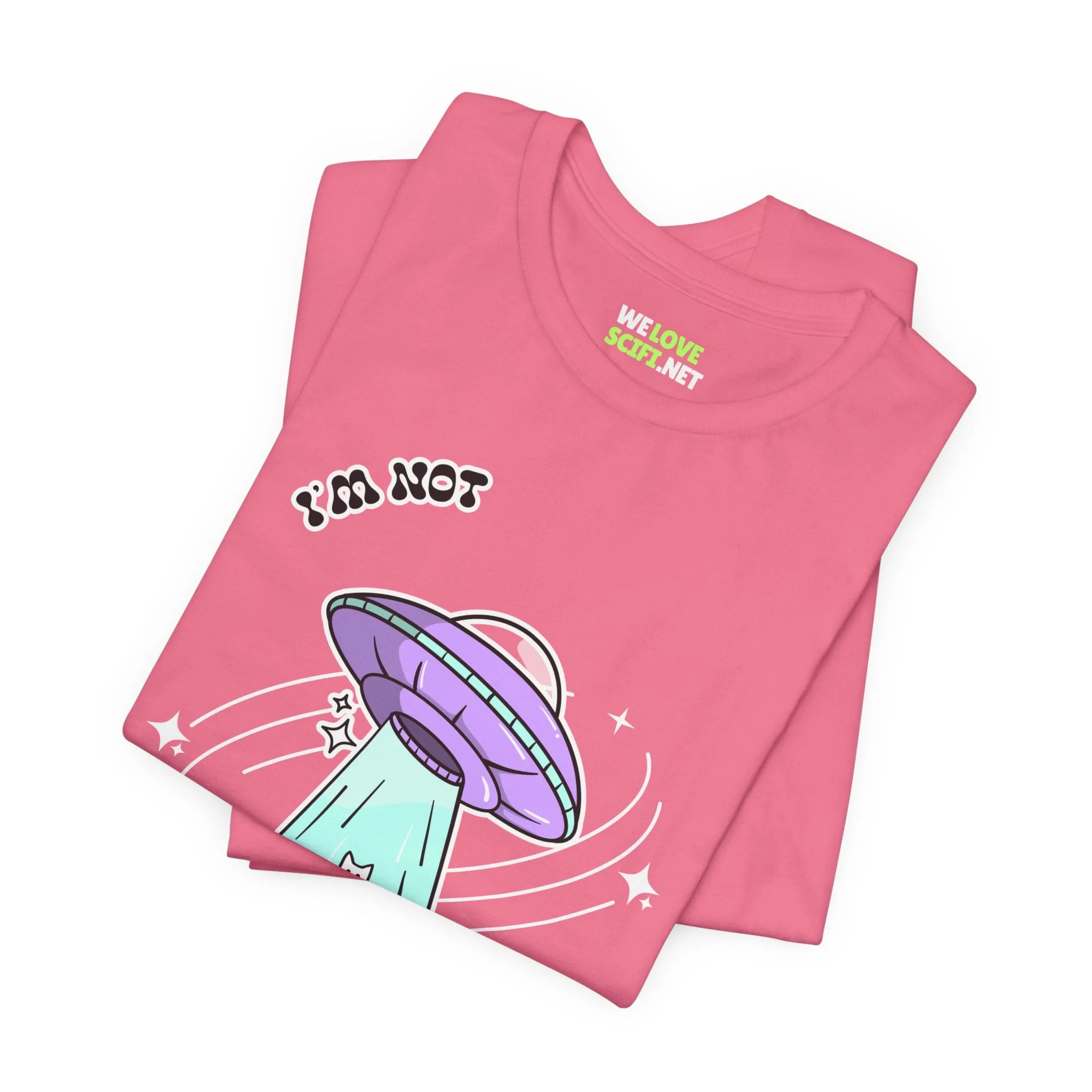 I Am Not A Cow Cat UFO Sci-Fi T-Shirt