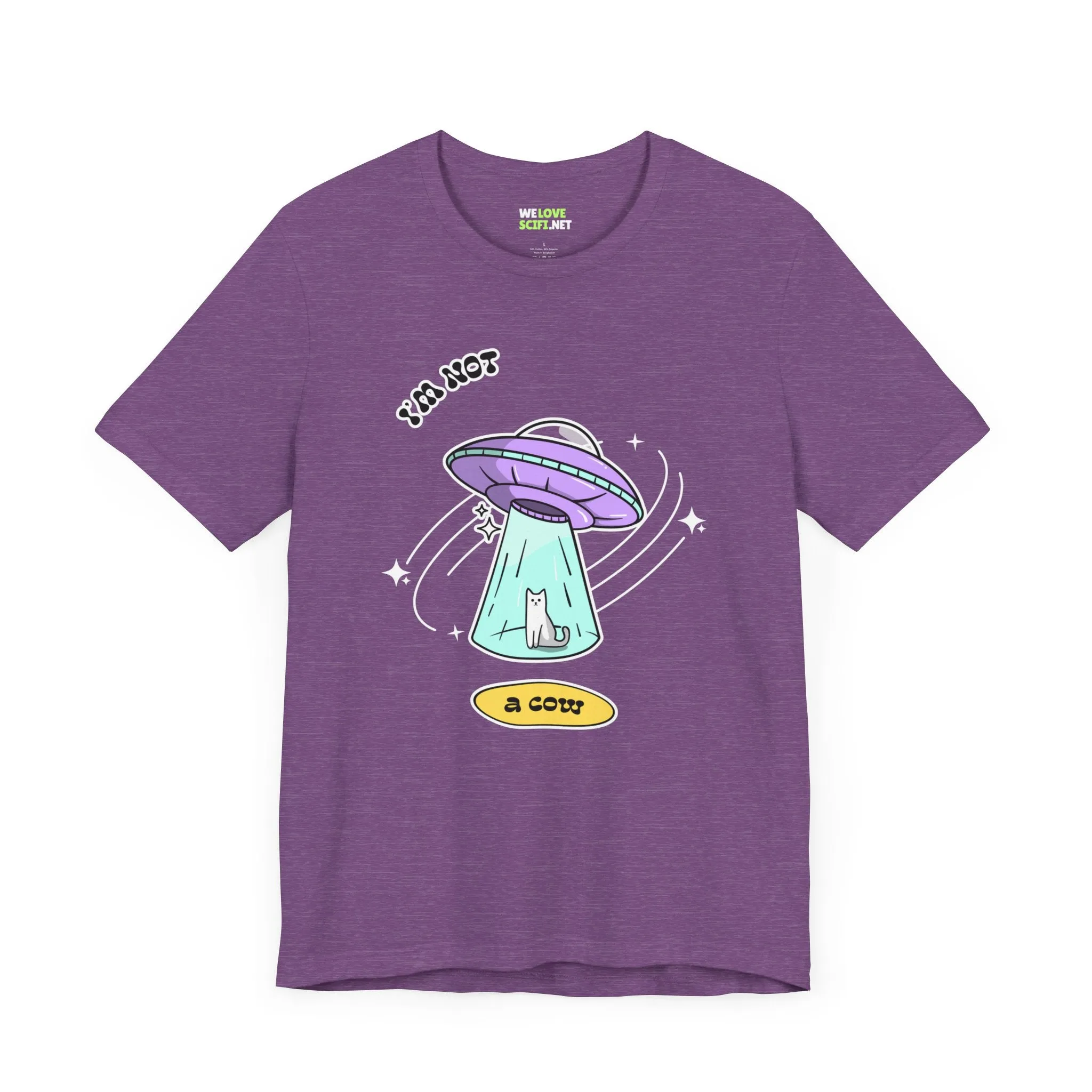 I Am Not A Cow Cat UFO Sci-Fi T-Shirt