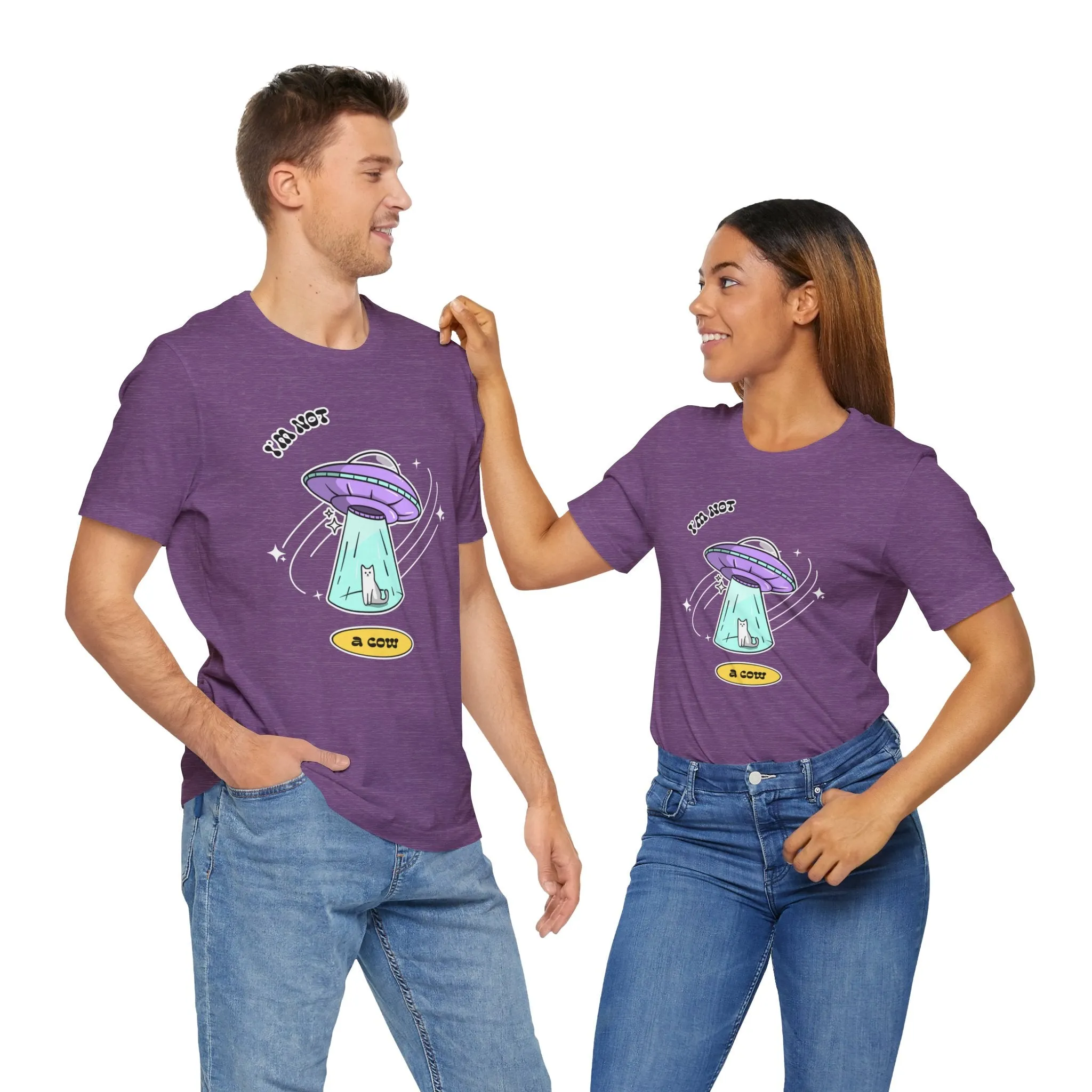 I Am Not A Cow Cat UFO Sci-Fi T-Shirt
