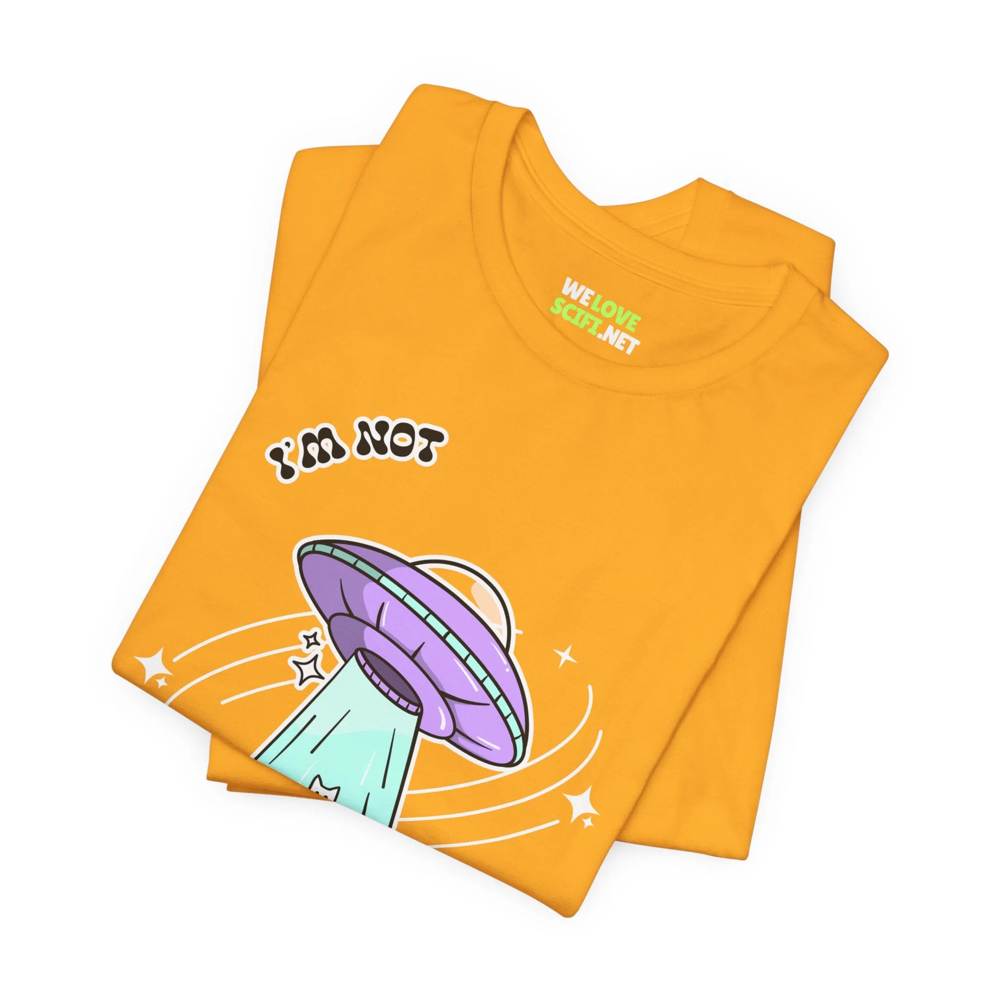 I Am Not A Cow Cat UFO Sci-Fi T-Shirt