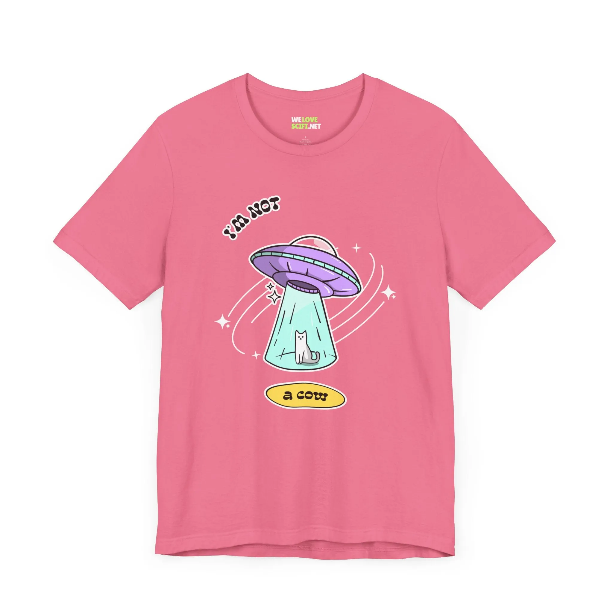 I Am Not A Cow Cat UFO Sci-Fi T-Shirt