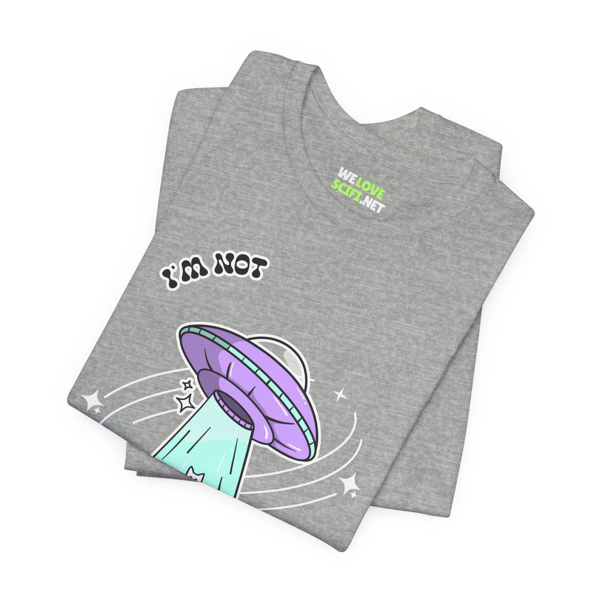 I Am Not A Cow Cat UFO Sci-Fi T-Shirt