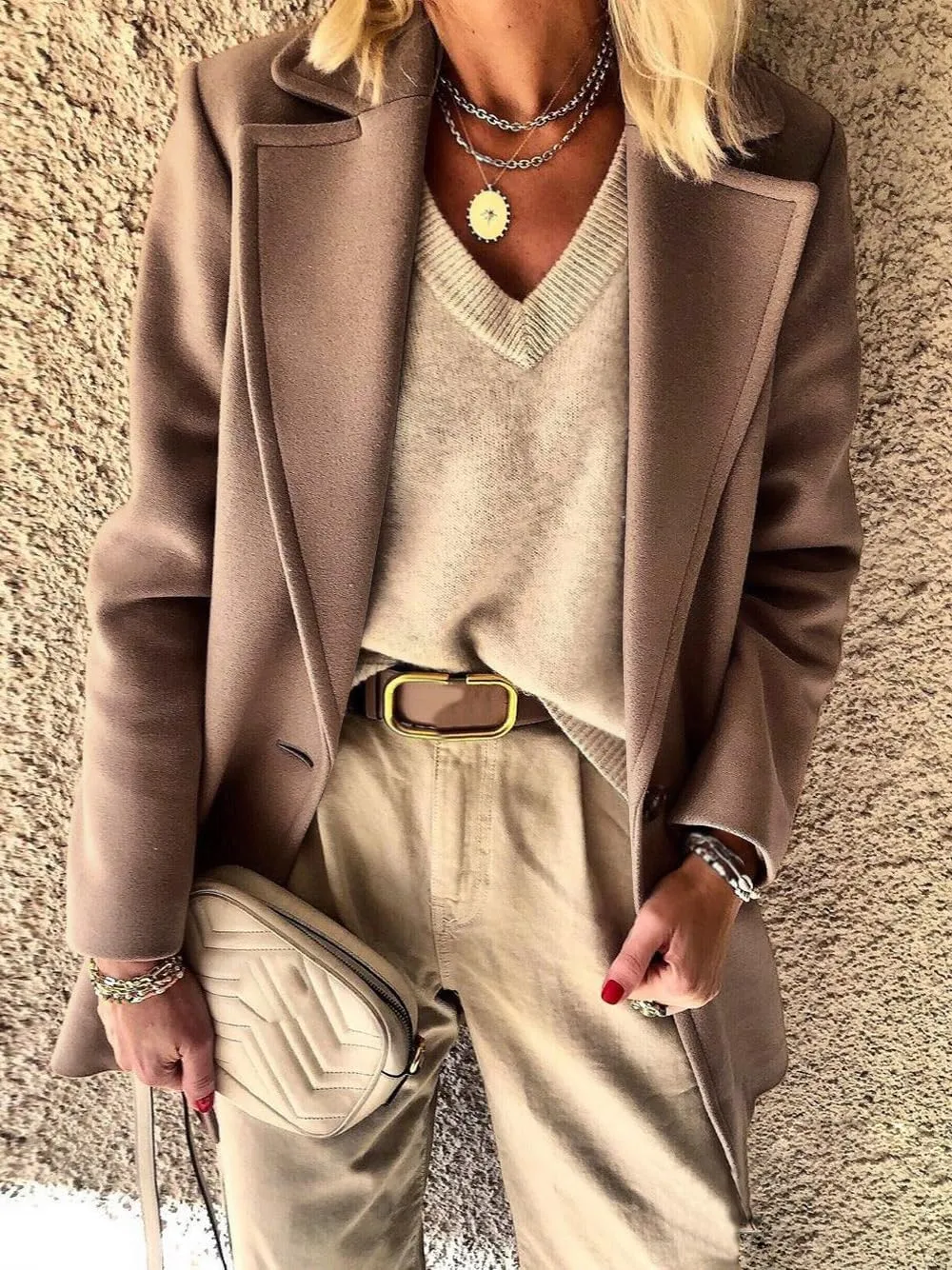 IDEALSANXUN Womens Wool Blazer Fall Winter Pea Coat Business Work Suit Jackets