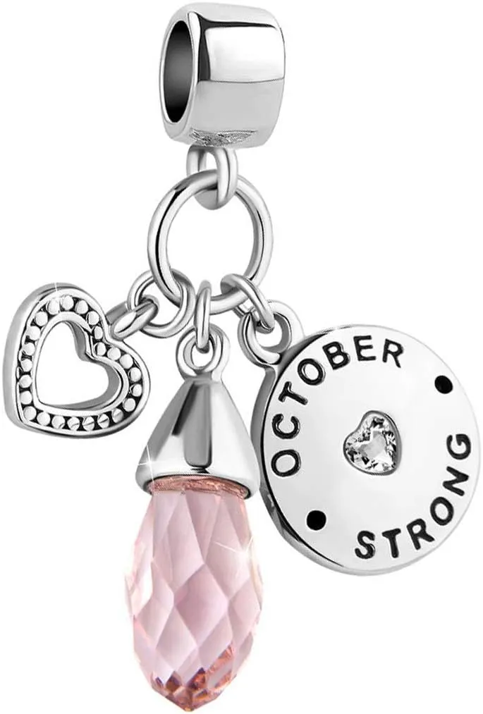January-December 12 Happy Birthday Teardrop Birthstone Charm Compatible with Pandora Charms Bracelets Gifts Jewelry for Women