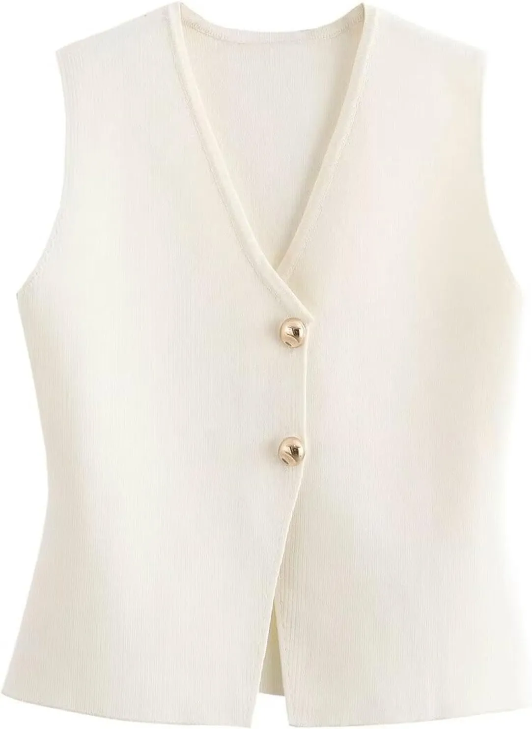 JASCLS Womens Cropped Sweater Vest V Neck Button Down Y2k Crop Knit Summer Trendy Sleeveless Chunky Tank Tops
