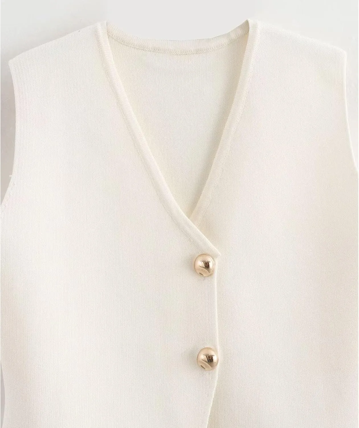 JASCLS Womens Cropped Sweater Vest V Neck Button Down Y2k Crop Knit Summer Trendy Sleeveless Chunky Tank Tops