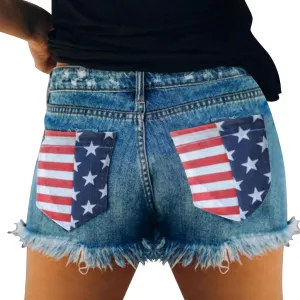 Jean Shorts Womens Stretchy Pull On Roll Up Hem Straight Leg Denim Jean Shorts Stretch Summer Short Pants with Pockets