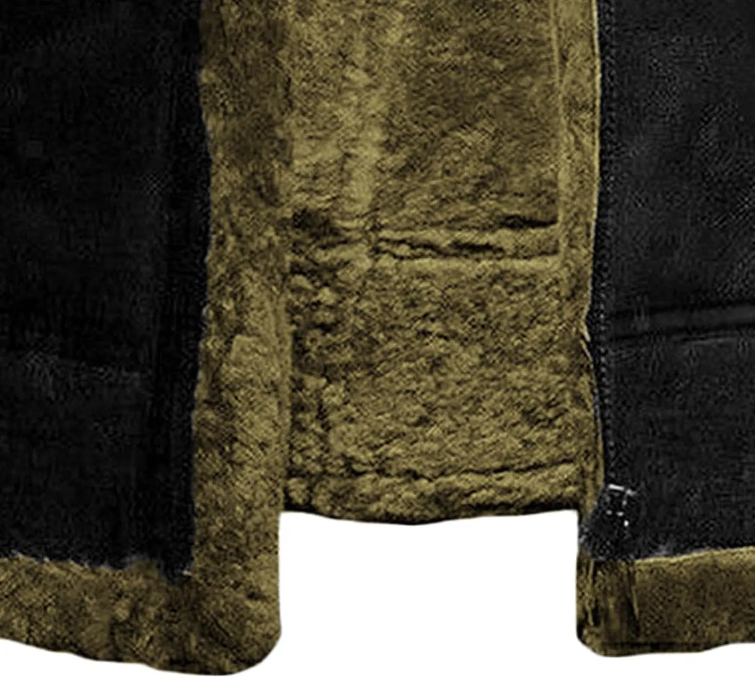 JEsilunmaMY Winter Fuzzy Sherpa Leather Coat for Men Fleece Lined Fur Collar Motorcycle Jacket Warm Thicken Bomber Overcoat