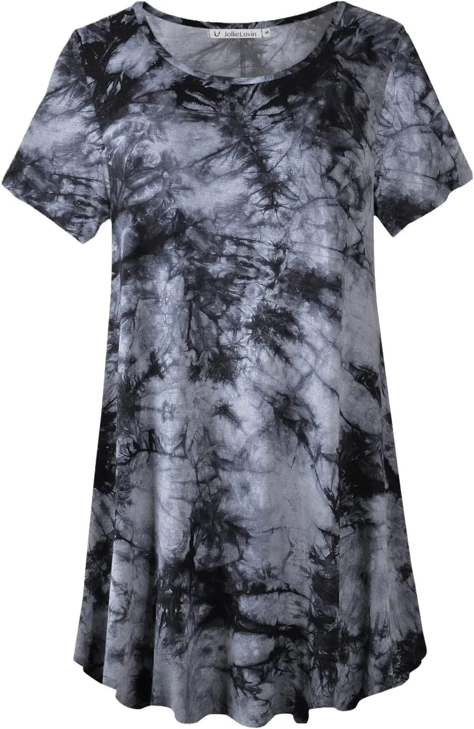 JollieLovin Women's Plus Size Tops Summer Tunic Short Sleeve Loose Fit T-Shirt to Wear with Leggings